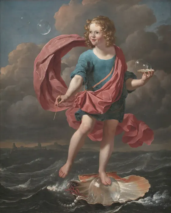 Framed Print : Boy Blowing Soap Bubbles. Allegory on the Transitoriness and the Brevity of Life, 1663. Creator: Karel Du Jardin Framed Print : Boy Blowing Soap Bubbles. Allegory on the Transitoriness and the Brevity of Life, 1663. Creator: Karel Du Jardin