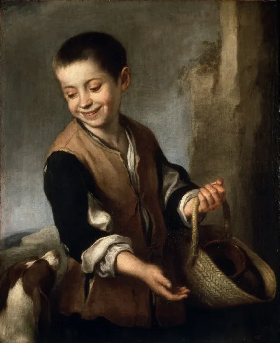 Framed Print : Boy with a Dog, c1650-c1660. Artist: Bartolome Esteban Murillo Framed Print : Boy with a Dog, c1650-c1660. Artist: Bartolome Esteban Murillo