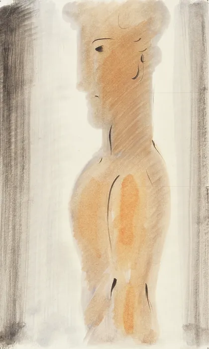 Framed Print : Boy Figure Side View, c1930. Creator: Schlemmer, Oskar (1888-1943) Framed Print : Boy Figure Side View, c1930. Creator: Schlemmer, Oskar (1888-1943)