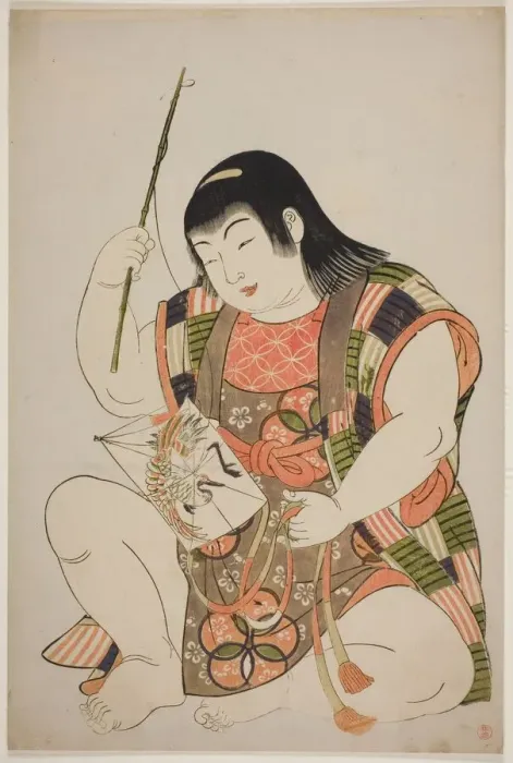 Framed Print : Boy as Hotei, from an untitled series of children as the Seven Gods of Good Fortune Framed Print : Boy as Hotei, from an untitled series of children as the Seven Gods of Good Fortune