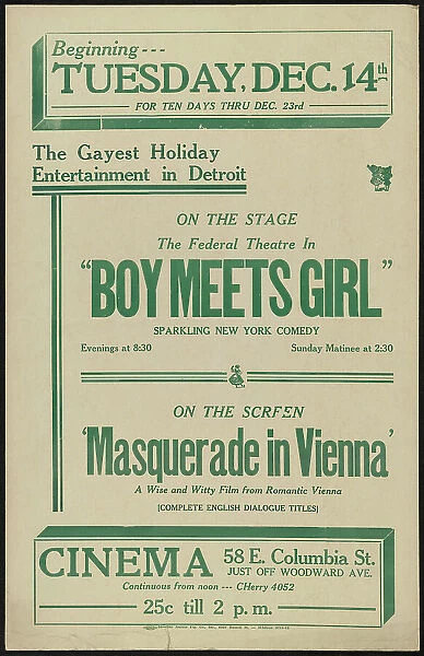 Boy Meets Girl, Detroit, [193-]. Creator: Unknown