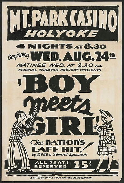 Boy Meets Girl, Holyoke, MA, 1938. Creator: Unknown