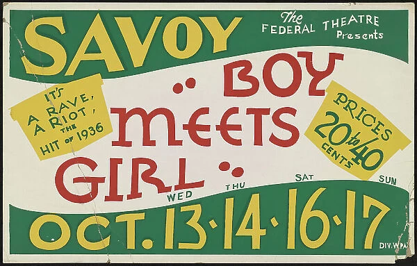 Boy Meets Girl, San Diego, 1937. Creator: Unknown
