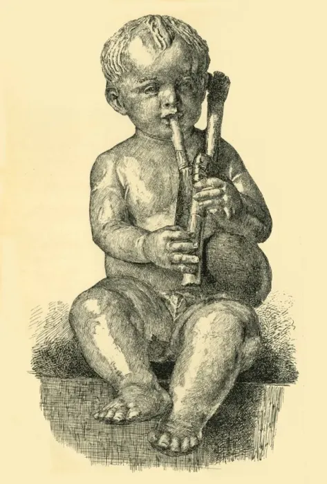 Framed Print : Boy playing the bagpipes, c1490-1520, (1881). Creator: Unknown