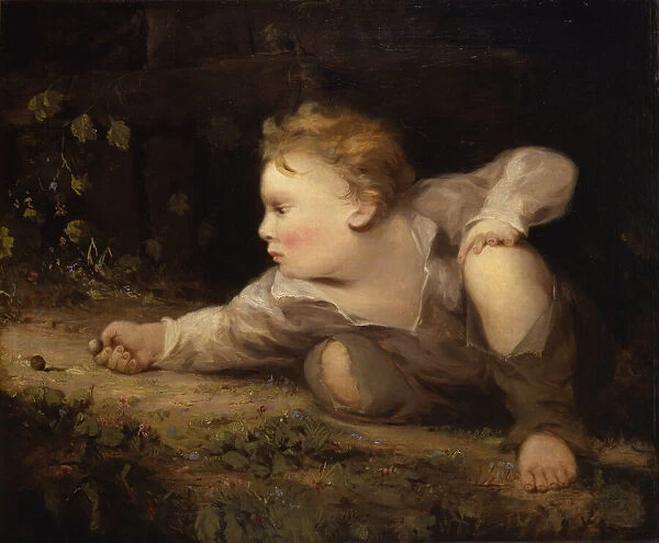 Boy Playing Marbles, ca. 1858. Creator: David Gilmour Blythe