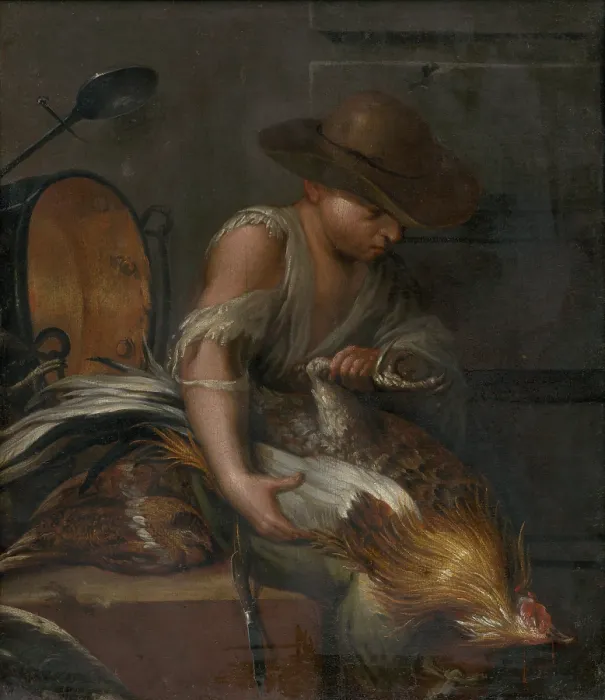 Framed Print : Boy with Poultry, 1600-1800. Creator: Unknown Framed Print : Boy with Poultry, 1600-1800. Creator: Unknown