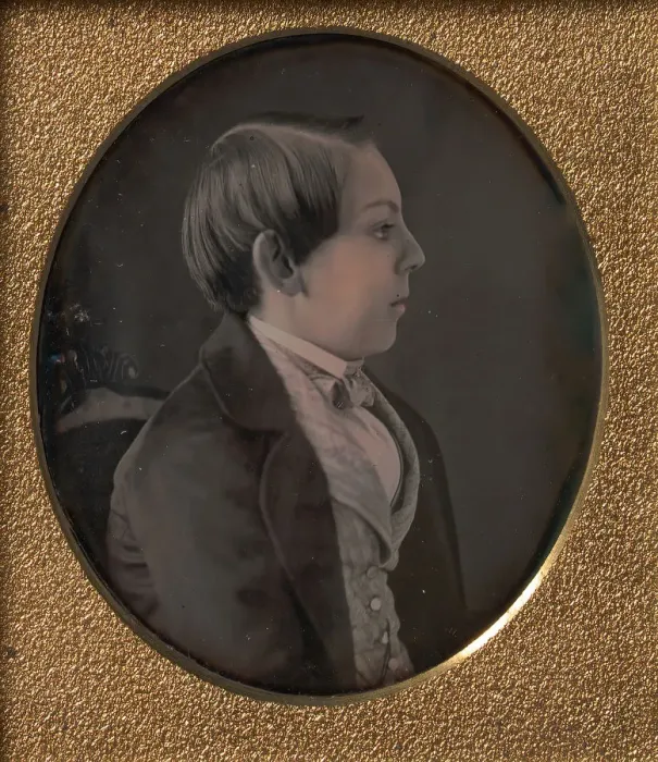 Framed Print : Boy in Profile, 1850s. Creator: Unknown Framed Print : Boy in Profile, 1850s. Creator: Unknown