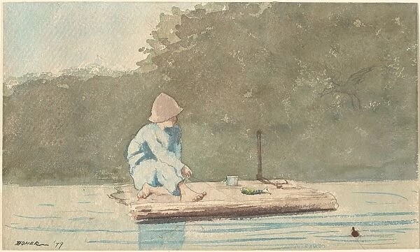 Boy on a Raft, 1879. Creator: Winslow Homer