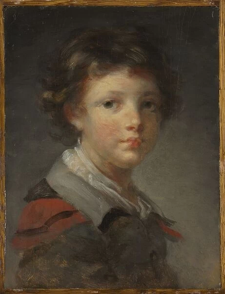 A Boy in a Red-lined Cloak, 1780s. Creator: Jean-Honore Fragonard (French, 1732-1806)