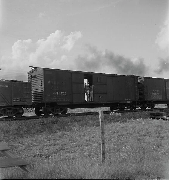 Boy riding freight, West Texas, 1937. Creator: Dorothea Lange