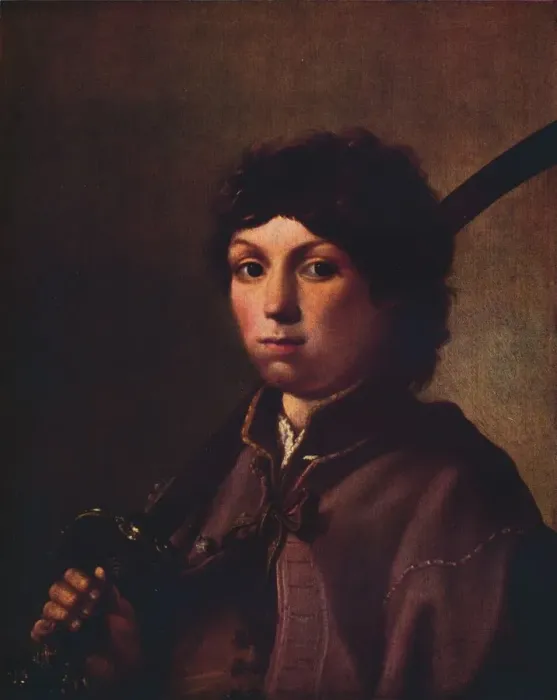 Framed Print : A Boy with a Sabre, c17th century Framed Print : A Boy with a Sabre, c17th century
