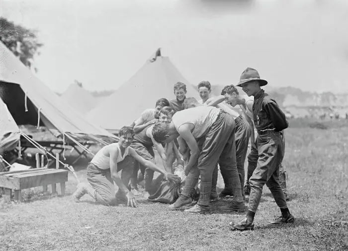 Framed Print : Boy Scouts - Gettysburg, 1913. Creator: Bain News Service Framed Print : Boy Scouts - Gettysburg, 1913. Creator: Bain News Service