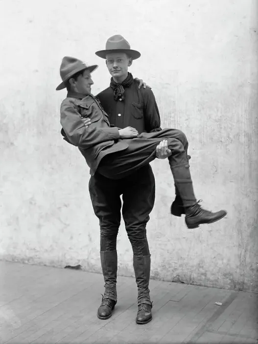 Framed Print : Boy Scouts Training Demonstration, 1912. Creator: Harris & Ewing. Boy Scouts Training Demonstration, 1912. Creator: Harris & Ewing