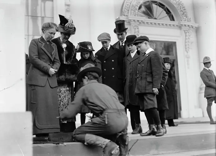 Framed Print : Boy Scouts - Visit of Sir Robert Baden-Powell To D.C. Making Fire; Mrs. Taft Watching, 1911. Creator: Harris & Ewing. Boy Scouts - Visit of Sir Robert Baden-Powell To D.C. Making Fire; Mrs. Taft Watching, 1911. Creator: Harris & Ewing Framed Print : Boy Scouts - Visit of Sir Robert Baden-Powell To D.C. Making Fire; Mrs. Taft Watching, 1911. Creator: Harris & Ewing. Boy Scouts - Visit of Sir Robert Baden-Powell To D.C. Making Fire; Mrs. Taft Watching, 1911. Creator: Harris & Ewing