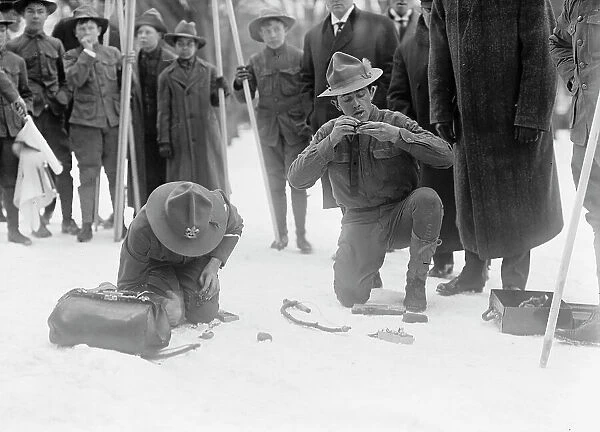 Boy Scouts - Visit of Sir Robert Baden-Powell To D.C. Demonstration, 1911. Creator: Harris & Ewing. Boy Scouts - Visit of Sir Robert Baden-Powell To D.C. Demonstration, 1911. Creator: Harris & Ewing