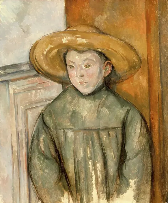 Framed Print : Boy With a Straw Hat, 1896. Creator: Paul Cezanne Framed Print : Boy With a Straw Hat, 1896. Creator: Paul Cezanne