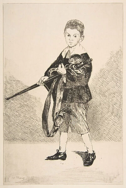 Boy with a Sword, Turned Left, 1862. Creator: Edouard Manet