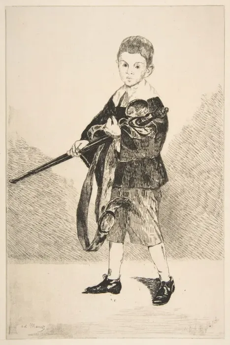 Framed Print : Boy with a Sword, Turned Left, 1862. Creator: Edouard Manet Framed Print : Boy with a Sword, Turned Left, 1862. Creator: Edouard Manet