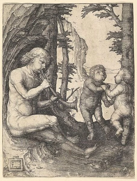 Boy with a Trumpet, ca. 1507. Creator: Lucas van Leyden