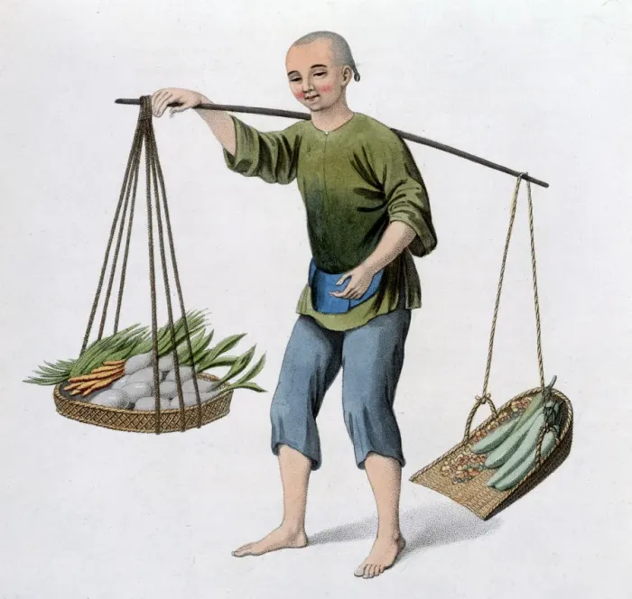 Framed Print : A boy with vegetables, 1800. Artist: J Dadley Framed Print : A boy with vegetables, 1800. Artist: J Dadley