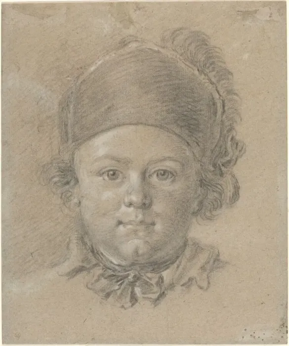Framed Print : A Boy Wearing a Military Cap. Creator: Unknown Framed Print : A Boy Wearing a Military Cap. Creator: Unknown