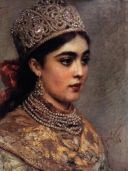 The Boyar Woman, 1890. Artist: Makovsky, Konstantin Yegorovich (1839-1915)