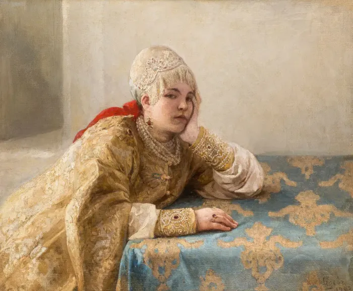 Framed Print : Boyars daughter, 1903 Framed Print : Boyars daughter, 1903
