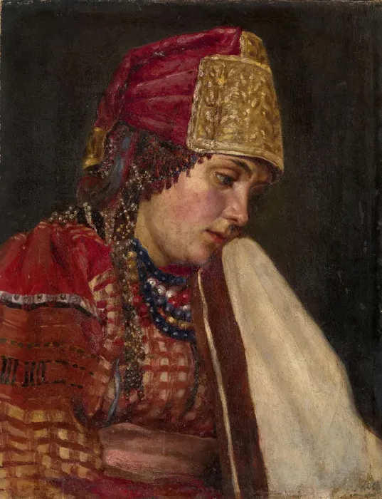 Framed Print : Boyars Wife. Artist: Surikov, Vasili Ivanovich (1848-1916) Framed Print : Boyars Wife. Artist: Surikov, Vasili Ivanovich (1848-1916)
