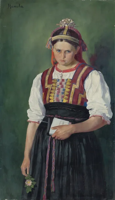 Framed Print : To Boyfriend, around 1910. Creator: Jozef Hanula Framed Print : To Boyfriend, around 1910. Creator: Jozef Hanula
