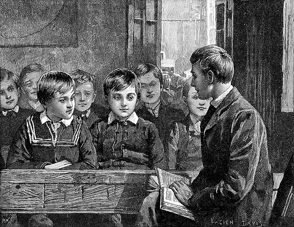 Boys class at an American Sunday School, 1890