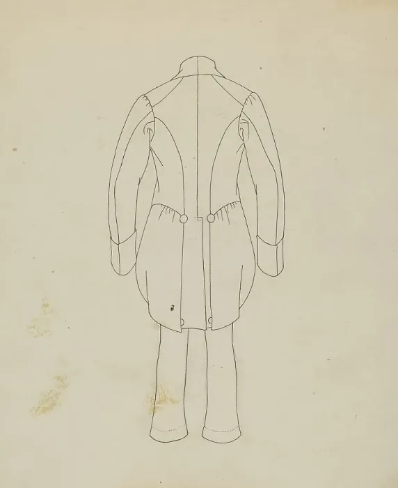 Framed Print : Boy's Coat and Trousers, c. 1939. Creator: Mae A. Clarke Framed Print : Boy's Coat and Trousers, c. 1939. Creator: Mae A. Clarke