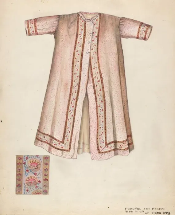 Framed Print : Boys Dressing Gown, c. 1937. Creator: Edna C. Rex Framed Print : Boys Dressing Gown, c. 1937. Creator: Edna C. Rex
