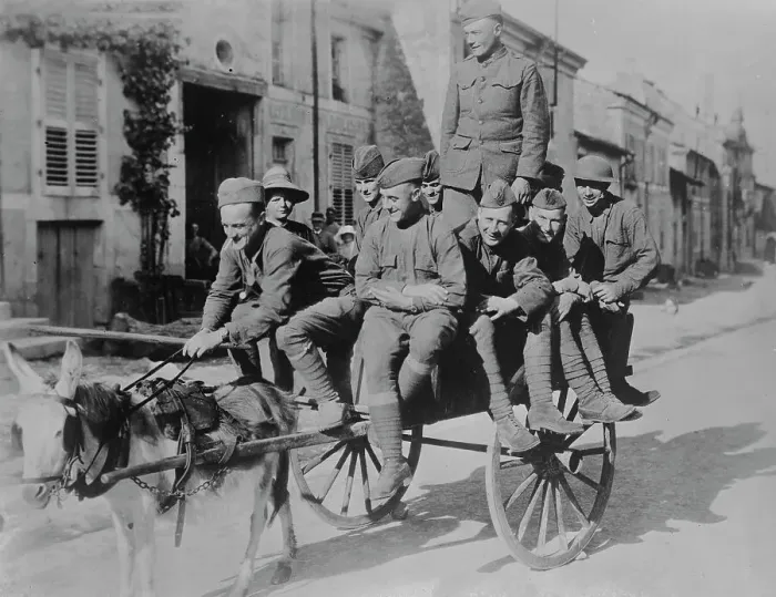 Framed Print : Our boys in France, 1917 or 1918. Creator: Bain News Service Framed Print : Our boys in France, 1917 or 1918. Creator: Bain News Service