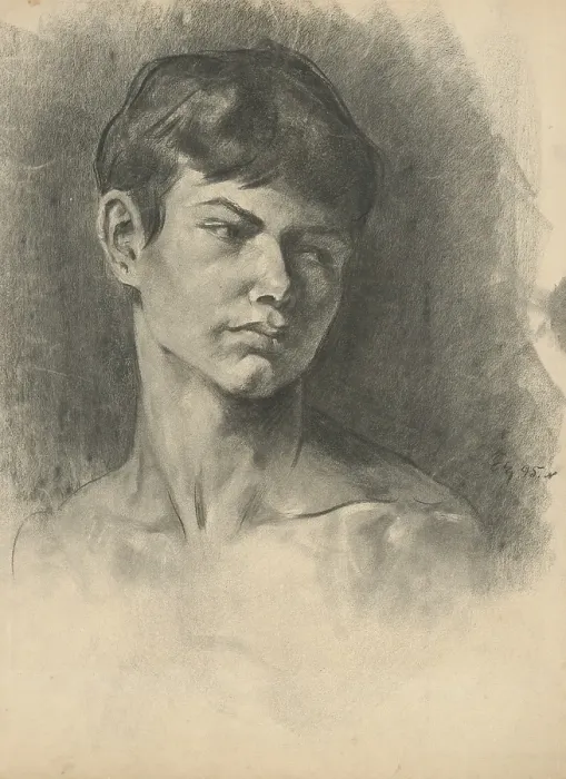 Framed Print : Boy's head, 1895. Creator: Julius Eder. Boy's head, 1895. Creator: Julius Eder Framed Print : Boy's head, 1895. Creator: Julius Eder. Boy's head, 1895. Creator: Julius Eder