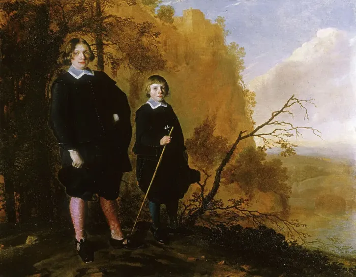 Framed Print : Two Boys in a Landscape, 1650-1655. Creator: Herman Mijnerts Doncker Framed Print : Two Boys in a Landscape, 1650-1655. Creator: Herman Mijnerts Doncker