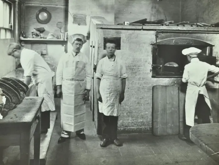 Framed Print : Boys making bread at Upton House Truant School, Hackney, London, 1908