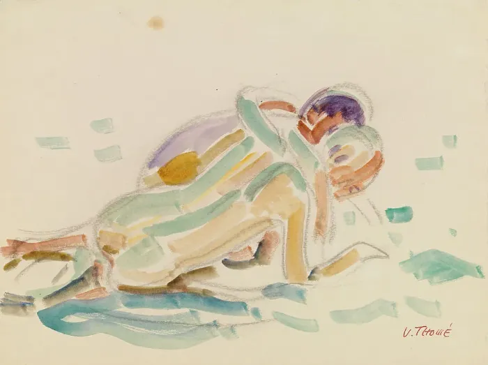 Framed Print : Two boys playing, 1910. Creator: Verner Thome Framed Print : Two boys playing, 1910. Creator: Verner Thome