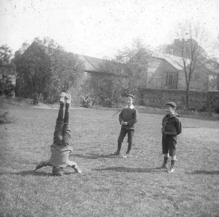 Framed Print : Boys playing, early 20th century(?) Framed Print : Boys playing, early 20th century(?)