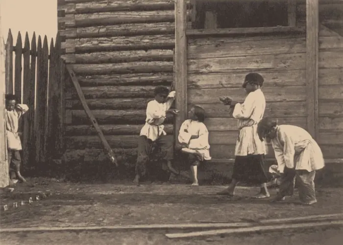 Framed Print : Boys playing Knucklebones, 1860s Framed Print : Boys playing Knucklebones, 1860s