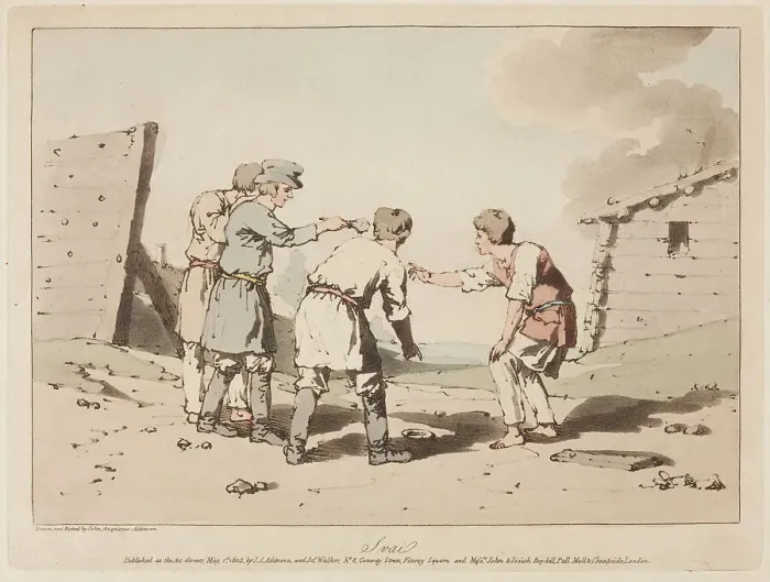 Framed Print : Boys playing Knucklebones (Babki) Framed Print : Boys playing Knucklebones (Babki)