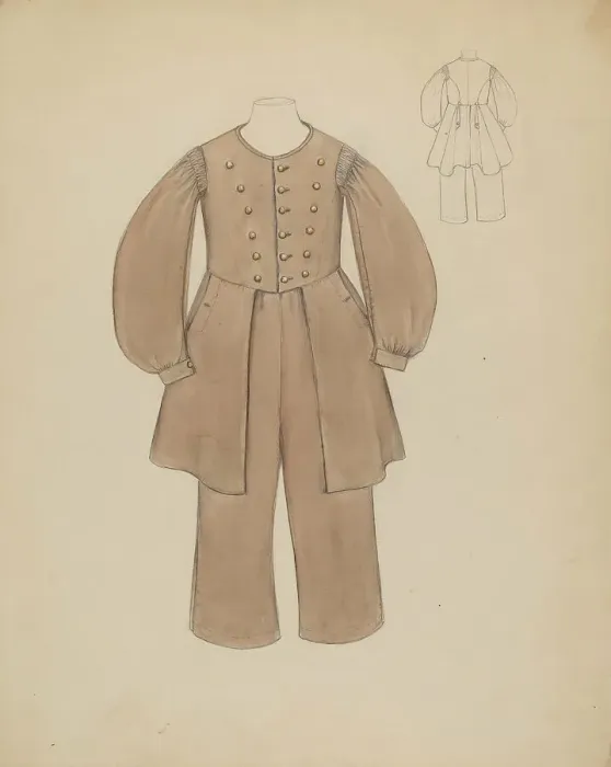Framed Print : Boy's Suit, c. 1937. Creator: Jessie M. Benge Framed Print : Boy's Suit, c. 1937. Creator: Jessie M. Benge