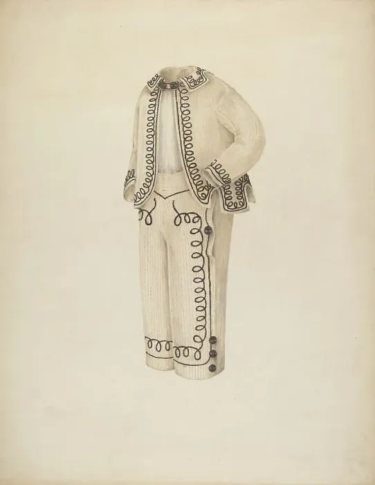 Framed Print : Boy's Suit, c. 1938. Creator: Marjorie McIntyre Framed Print : Boy's Suit, c. 1938. Creator: Marjorie McIntyre