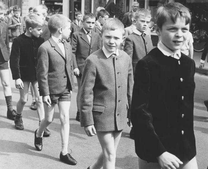 Framed Print : Boys in uniform, c1960s Framed Print : Boys in uniform, c1960s