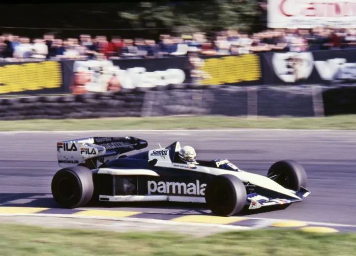 Framed Print : Brabham BT52 GP of Europe Brands Hatch 1983, Ricardo Patrese. Creator: Unknown Framed Print : Brabham BT52 GP of Europe Brands Hatch 1983, Ricardo Patrese. Creator: Unknown