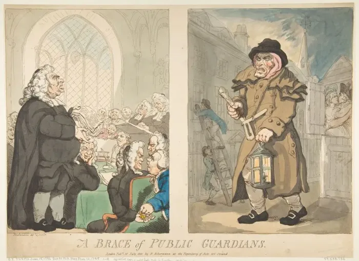 Framed Print : A Brace of Public Guardians, July 10, 1800. Creator: Thomas Rowlandson Framed Print : A Brace of Public Guardians, July 10, 1800. Creator: Thomas Rowlandson