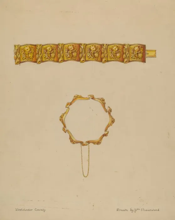 Framed Print : Bracelet, c. 1936. Creator: William P. Shearwood Framed Print : Bracelet, c. 1936. Creator: William P. Shearwood