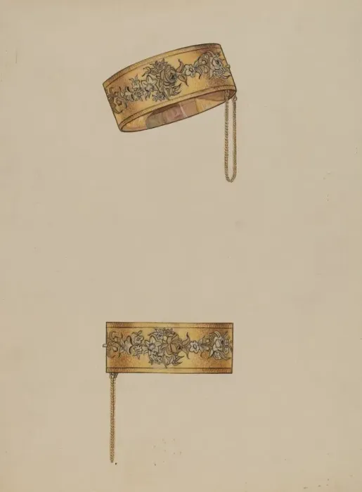 Framed Print : Bracelets, c. 1936. Creator: Bertha Semple Framed Print : Bracelets, c. 1936. Creator: Bertha Semple