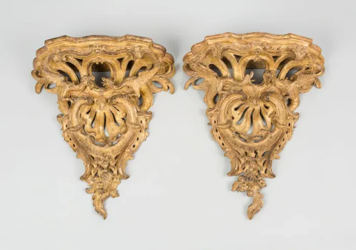 Framed Print : Bracket (one of two), France, c. 1735. Creator: Unknown Framed Print : Bracket (one of two), France, c. 1735. Creator: Unknown