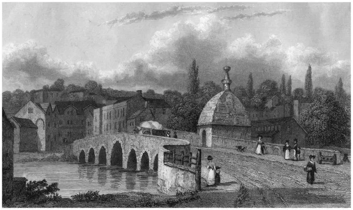 Framed Print : Bradford on Avon, Wiltshire, 19th century. Artist: E Francis Framed Print : Bradford on Avon, Wiltshire, 19th century. Artist: E Francis