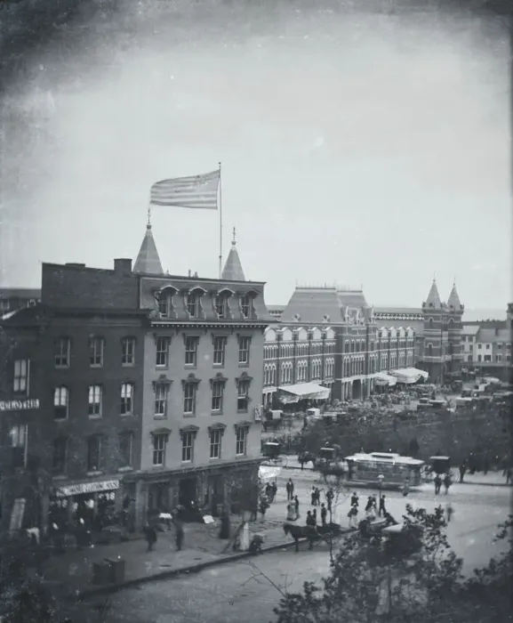 Framed Print : From Bradys Studio, Pennsylvania Ave. & 7th St... Washington, D.C. c.1880-1883. Creator: Unknown Framed Print : From Bradys Studio, Pennsylvania Ave. & 7th St... Washington, D.C. c.1880-1883. Creator: Unknown